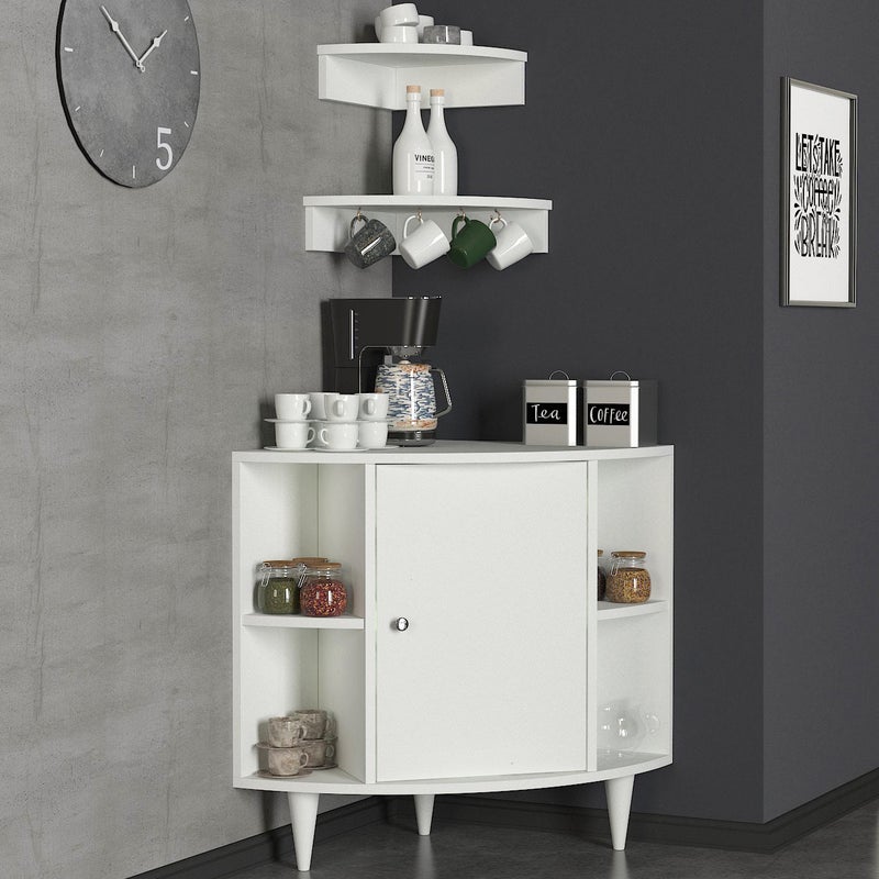 Home Canvas, Roxy Coffee Corner Cabinet White - Image 1
